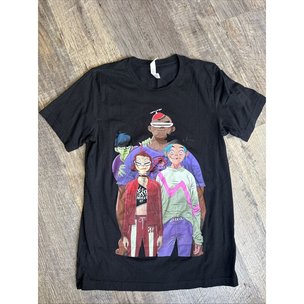 Gorillaz North American Tour Band Tee Black Double Sided 2022 Men's Medium